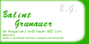 balint grunauer business card